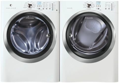 Electrolux IQ Touch White 4.05 Cu Ft (DOE) Steam Front Load Washer and Steam GAS 8.0 Cu Ft Dryer EIFLS55IIW_EIMGD55IIW
