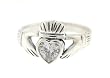 Sterling Silver Ring - Claddagh - 3mm Band Width and 11mm Face Height in Sizes: 6-9
