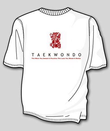 Taekwondo Martial Arts T Shirt 02 White