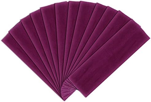 High Quality Cotton Elastic Yoga Fashion Wide Headband, Solid Maroon/Burgundy (12 pack)
