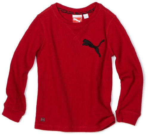 Puma - Kids Boys 8-20 Cat Thermal Shirt, Red, Small