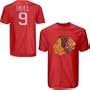 Old Time Hockey Chicago Blackhawks Bobby Hull Alumni Player Name & Number T-shirt - CHICAGO BLACKHAWKS RED Extra Large