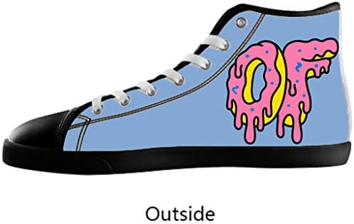 Halocow custom Ofwgkta Odd Future Men's Nonslip Canvas Shoes High Top Sneakers Black US8