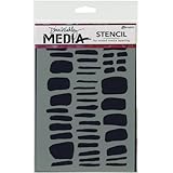 Ranger Dina Wakley Media Stencil, 6 by 9-Inch, Tracks