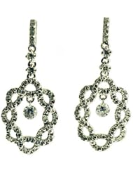 14K White Gold Diamond Dashing Diamonds Earrings