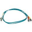 10Gb Fiber Optic Cable, LC/ST, Multi Mode, Duplex - 1 Meter (50/125 Type) - Aqua