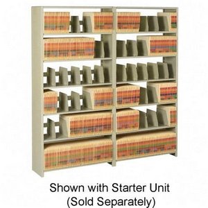 Tennsco 1276ACSD 36 by 12 by 76-Inch Snap-Together Open Shelving 6-Shelf Closed Add-On Unit, Steel, Sand