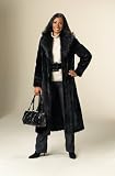 Black Mink Shawl Collar Coat