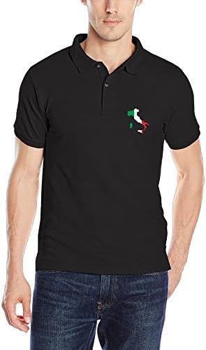 Men Figure Italy Flag Map Torino Golf Collared Polo Shirts