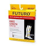 - White Anti-Embolism Stockings, Below Knee - Medium
