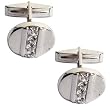 Cufflinks Set Sterling Silver Zircon Stone (cflng264)