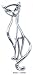 siamese7  - Sterling Silver Siamese Cat Outline Pin