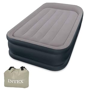 Intex  deluxe pillow rest raised air bed single size inc pump #67732
