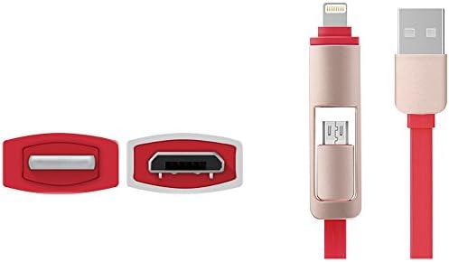 TOTOP iPhone 6 Cable, USB Cable,2-in-1 8 pin Lightning &amp; Micro USB Cable for iPhone 6 6 Plus 5 5s 5c, iPad Air mini, iPod 5, Sumsung, HTC, Motorola, Nokia