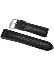 Philip Stein Shiny Black Alligator Strap 3-ABS