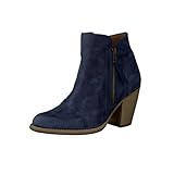 Bronx Damen Lederstiefelette (Blau, 37)