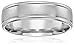 Men's 10k Gold Comfort-Fit Round Edge Plain Wedding Band with Satin Center (6 mm)