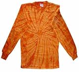 418Pnwx3kiL. SL160  Tie Dye Long Sleeve T Shirt ~ High Quality Cotton ~ Spider Orange