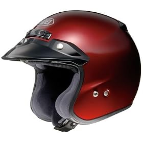 Shoei RJ Platinum-R Open Face Motorcycle Helmet Wine Red Small