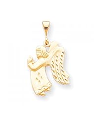 10k Yellow Gold Angel Charm - Religious Jewelry