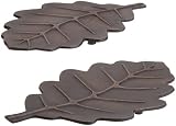 DII Antique Finish 10-Inch-by-6-Inch Leaf Trivet Set of 2, Same Design