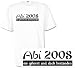 T-Shirt Abi 2008 NIE GELERNT UND DOCH BESTANDEN (Farbe schwarz) (Größe XL)