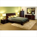 IMAGE OF Xena Milano Bedroom Set in Dark Walnut Size: King