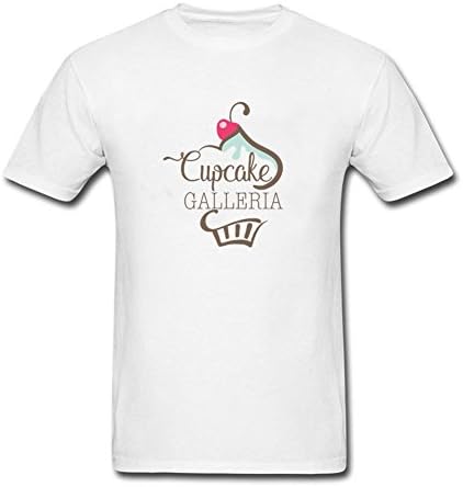Tee Center Cupcake Galleria Tees Mens Natural Cotton White XL