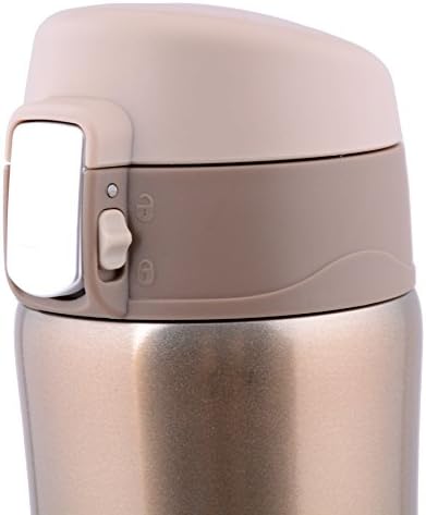 Q-shine Vacuum-Insulated Stainless Steel Travel Mug, Gold, 16-Ounce