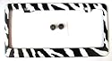 Zebra Print License Plate Frame (Made of Metal)