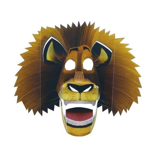 Madagascar Cardboard Masks 4 Count