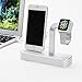 Apple Watch Stand, Teslasz 2 in 1 Premium Aluminum Charging Dock Station Stand Holder for Apple iWatch & iPhone(iPhone 5/ 5S/ 6/ 6 Plus, iWatch BASIC / SPORT / EDITION Model)-Silver