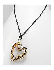 Heart Pendant comes with free black cord Necklace