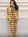NEW GOLDEN PLUCK MINK w SABLE FUR COAT s6/8