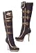 4.5 inch Microfiber Knee-High Boot Women's Size Shoe With 0.75 inch Platform, Embosse...