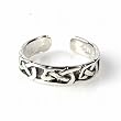 STERLING SILVER TOE RING - 5mm Knots