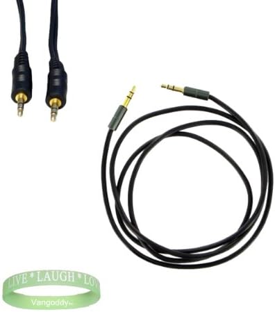 Black Car Theater Auxiliary cable 6 ft for iPod, Mp3 player, and AUDIOVOX VOD129 Portable DVD Player + LIVE * LAUGH * LOVE