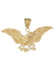 Dazzlers Solid 14 karats gold Eagle Charm Available in three colors from jewelsberry (weights: 4.8 grams only)