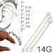 Flexible Industrial - Clear Ball 14G, 1" 1/2 - Sold as a Pair Flexible Industrial - Clear Ball 14G, 1" 1/2 - Sold as a Pair