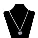 LUREME Time Gem Series Silver Tone Chain Disc Charm Necklace for Girls and Women (01002593-parent)