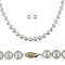 14K Gold 6.5-7mm/5.5-6mm Freshwater Pearl Necklace and Earrings Set - White