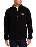 NFL Men's Oakland Raiders Safety Blitz III Long Sleeve Full-Zip Performance Bonded Jacket (Black/Storm Gray, X-Large)