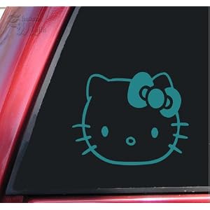 Hello Kitty #2 Vinyl Decal Sticker - Teal
