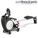 PureFitness & Sports R800 Unisex Adult magnetic rowing machine - Silver/Black, 31kg