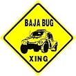 BAJA BUG CROSSING car mud buggy sport sign