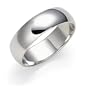 14 White Gold 6mm Plain Half Round Band