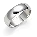 14 White Gold 6mm Plain Half Round Band