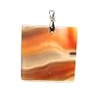 Brazilian Agate Gemstone Square Pendant with Starter Necklace