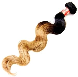 Unprocessed 6A Brazilian Human Hair Extensions Weft Remy Body Weave Ombre Hairs 14'