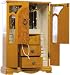 Burlwood Jewelry Box w/ Swing-out Doors